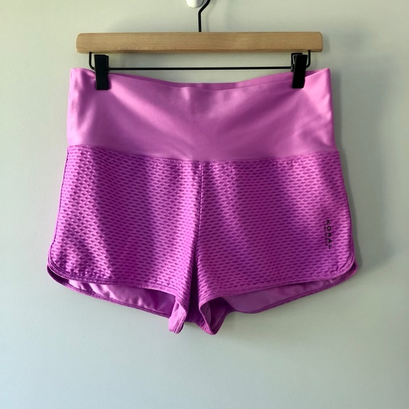 ❤️ KORAL Flex Fold Over Netz Shorts Wild Orchid Purple Pink Medium - Picture 5 of 11